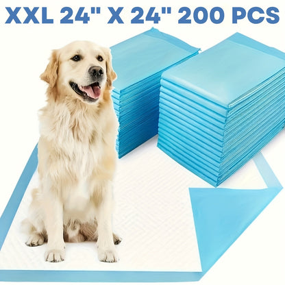 Dog Potty Pads Ultra Absorbent 6-Layer Thick – Mess-Proof Backing for Home, Travel & Camping, 300% Thicker for Active Dogs, 50 / 101 / 200 Pads (23.62" or 28x34 Inch)
