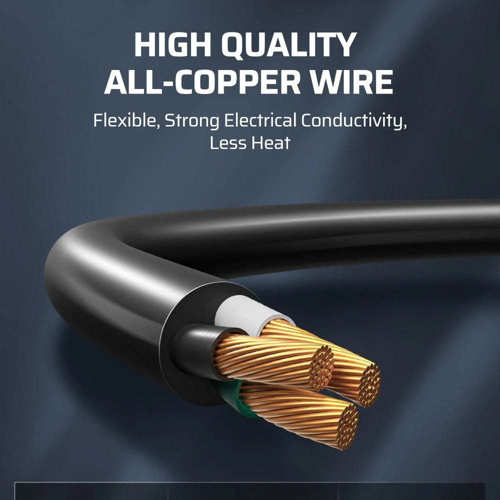 Extension Cord 2-Pack 20FT 3-Prong Indoor Outdoor 16/3 SJTW Flexible Tangle-Free All-Copper Wire 125V 13A 1625W NEMA 5-15 for Home Office Computer Appliances Christmas Lights Black