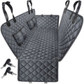 Dog Car Seat Cover - Pet Hammock, with 4 Pockets On The Side Wings, Scratch And Slip Protection for The Rear Seat, Suitable for Cars, Trucks And SUVs,600D