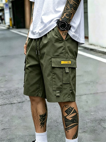 Men's Cargo Shorts - Drawstring Waist With Pockets Travel Style 411557