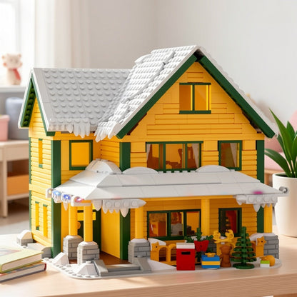 Christmas Story Building Blocks Set 1146 Pcs – LED Lit Classic Movie Style Christmas House Model Character Figures Holiday Display Decoration Family Gift Adults Kids