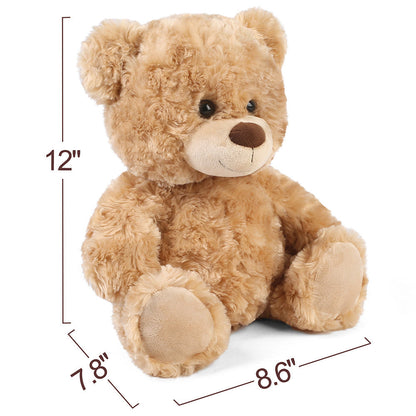Shaggy Brown Teddy Bear Stuffed Animal 15 Inch — Premium Soft Plush Huggable Classic Bear Toy Safe for Baby Kids Girls Boys, Valentine Birthday Christmas Baby Shower Gift