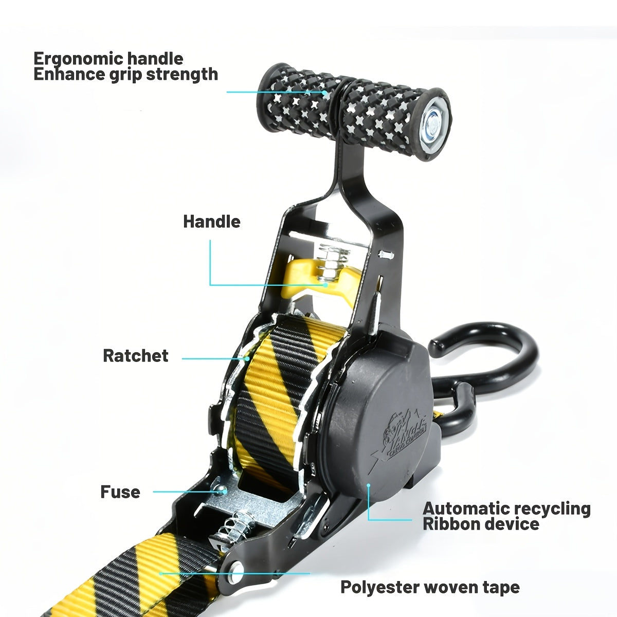 1pc/ 3pcs Auto-Retracting Ratchet Tie-Down Straps- 1499.14LB Heavy-Duty Retractable Cargo Straps with Self-Locking Function (1 Inch X 10.8 Feet)- Ideal for Transporting Trucks, Trailers, RVs, Boats, And Motorcycles
