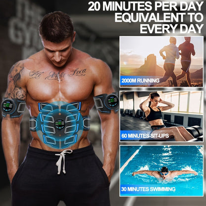 EMS Ab Muscle Training Band – Whole Body Electric Muscle Stimulator Belt for Abdominal Toning, Passive Workout During Reading, Watching TV & Housework