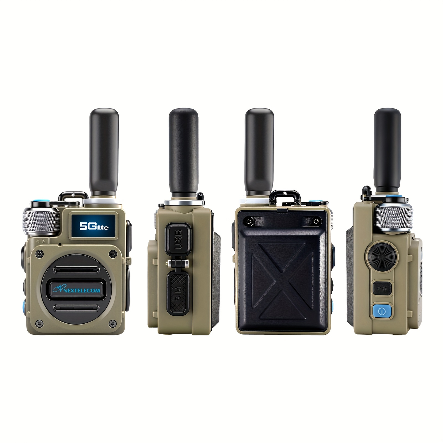 POC Walkie Talkies Long Range Two-Way Radio with SIM Card – No Monthly Fee, 5000-Mile Nationwide Coverage, Shock & Dust Proof for Truckers, Construction, Camping & Hunting