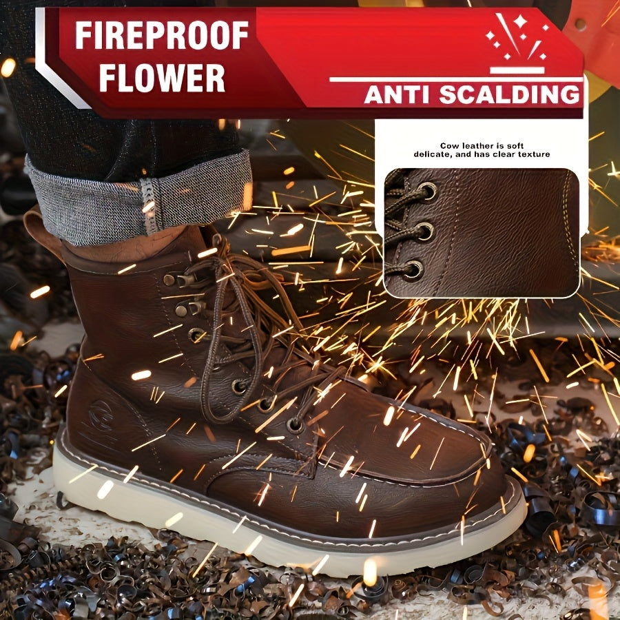 Men's Work & Safety Boots - Puncture Resistant & Non-Slip Sole 061221