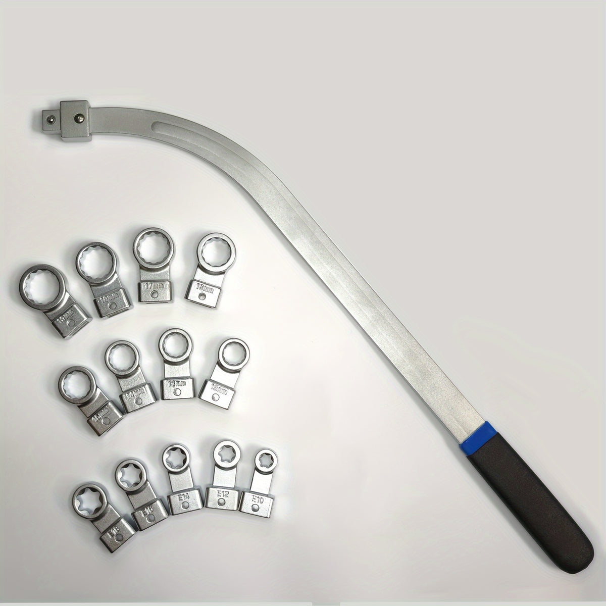 15pcs Universal Auxiliary Idler Belt Tensioner Pulley Removal Tool Kit, Serpentine Belt Tension Pulley Wrench Set, Engine Timing Belt Tensioning Nut Bolt Screw Remover