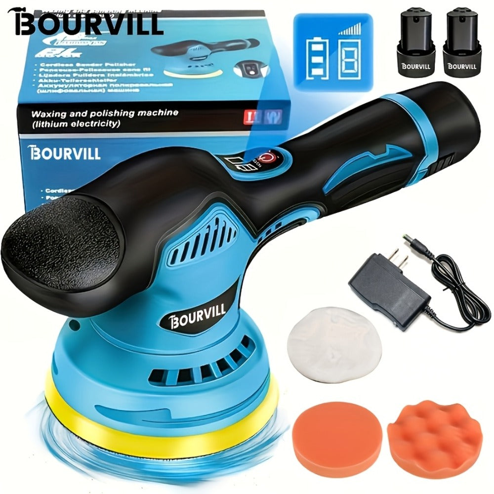 Cordless Car Polisher 5-Inch 8-Speed up to 5000 RPM with Battery for Car Detailing Scratch Removal Paint Correction - Portable Buffer Polishing Machine