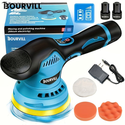 Cordless Car Polisher 5-Inch 8-Speed up to 5000 RPM with Battery for Car Detailing Scratch Removal Paint Correction - Portable Buffer Polishing Machine