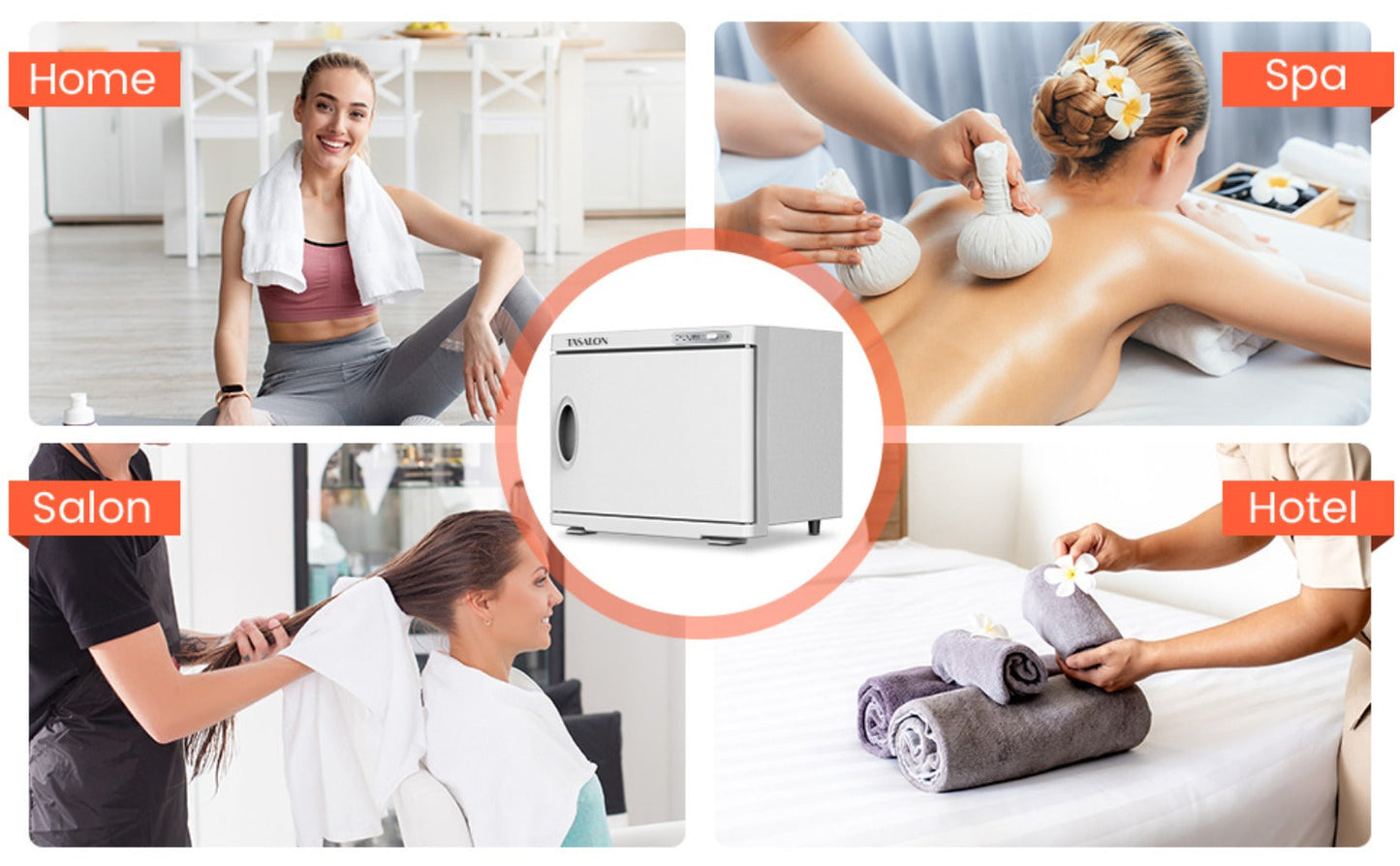 Hot Towel Warmer Cabinet 23L Holds 72 Towels Heats to 158-176°F in 10-15 Min – Professional Salon & Spa Facial Towel Steamer for Esthetician, Massage & Hair Beauty, Black & White