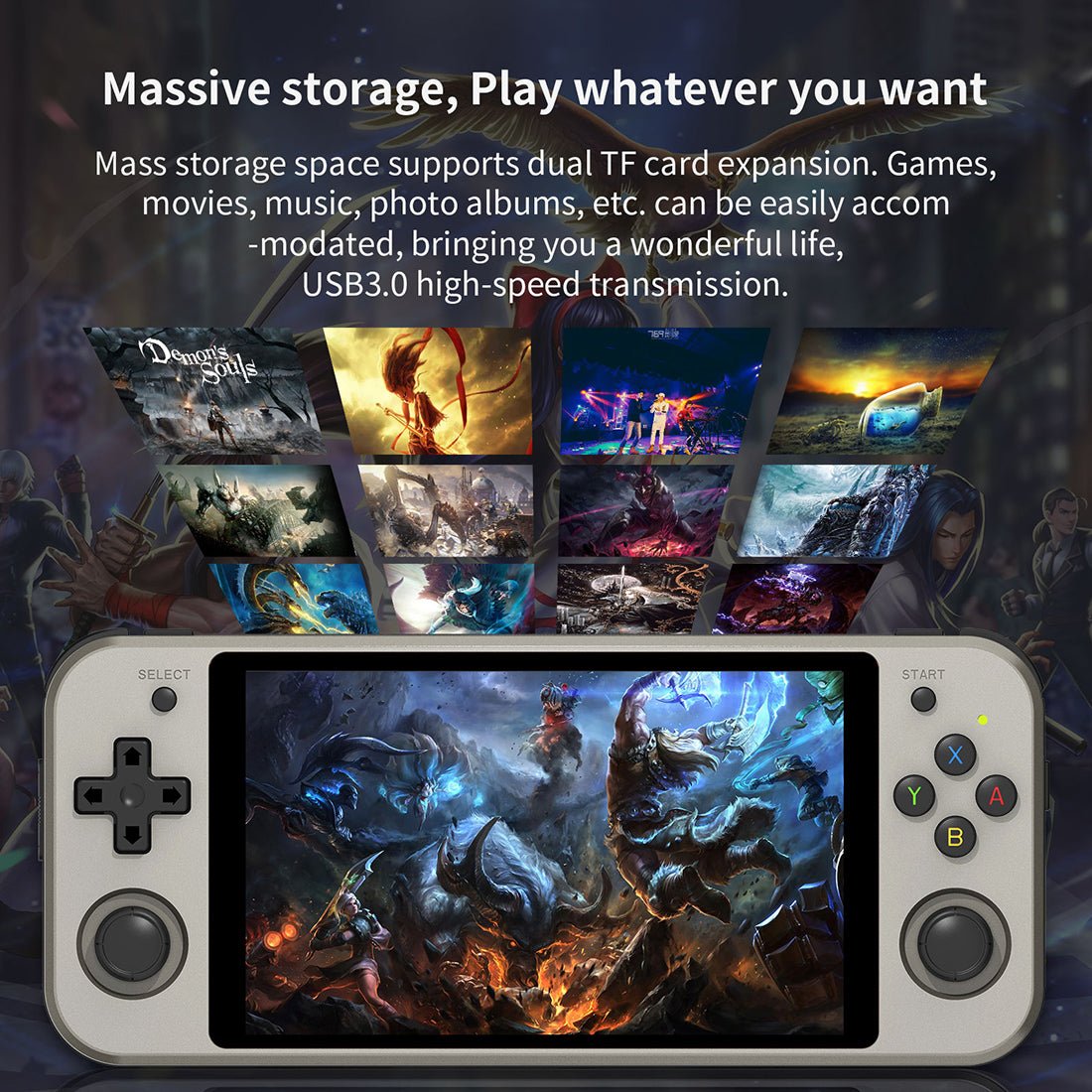 Anbernic RG552 Handheld Game Console Dual OS Android Linux Retro Emulator 5.36-Inch IPS 1920x1152 RK3399 4GB RAM HDMI USB 3.0 Active Cooling