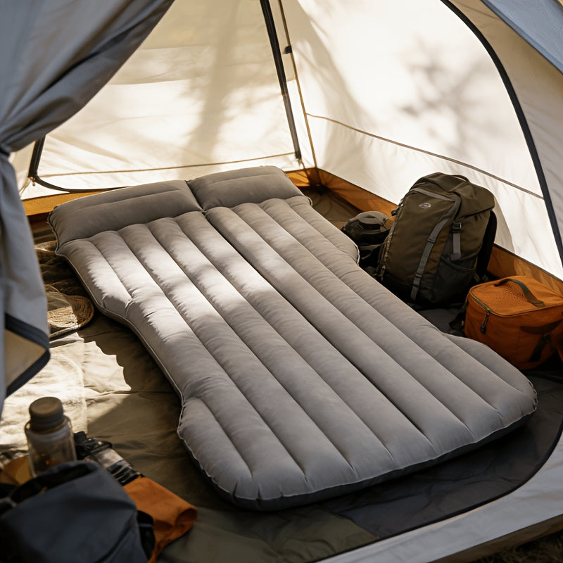 Inflatable Car Air Mattress, Soft Plush SUV Air Cushion Bed, Portable Foldable Sleeping Pad, Suitable for Trucks/ Campers/ Suvs/ Multi-Purpose Vehicles, Etc. Suitable for Camping, Beaches, Indoor And Outdoor Use