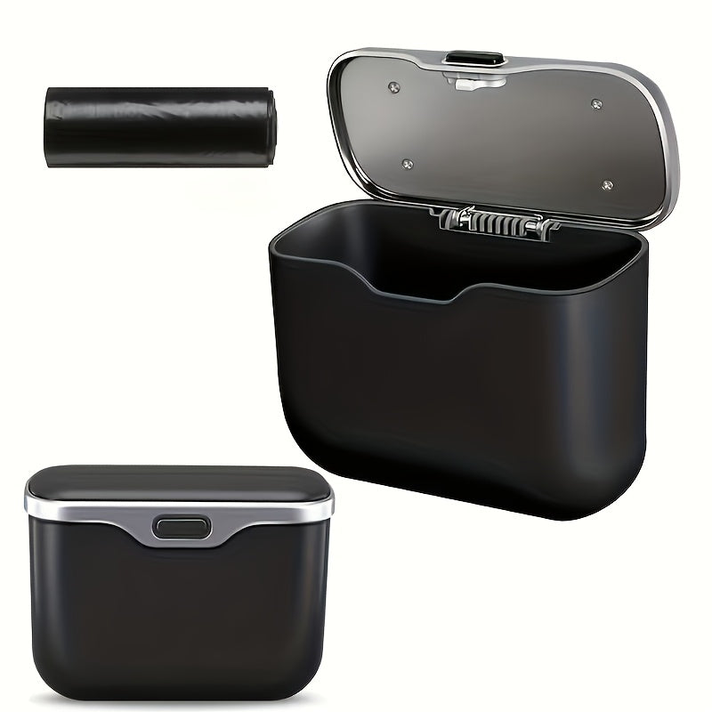 This Trash Can Made of Ultra-Fiber Leather And ABS Material Is Designed for Vehicles, Maintaining Its Shape And Fitting 99% of Car Models. It Handles Both Dry And Wet Waste Without Harming The Installation, Features Automatic Sorting