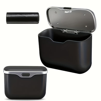 This Trash Can Made of Ultra-Fiber Leather And ABS Material Is Designed for Vehicles, Maintaining Its Shape And Fitting 99% of Car Models. It Handles Both Dry And Wet Waste Without Harming The Installation, Features Automatic Sorting