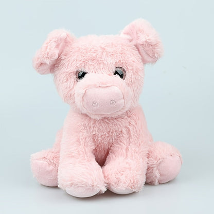 Pink Pig Plush Toy Stuffed Animal with Big Eyes – Soft Cute Doll for Baby, Toddler & Kids, Couch Throw Pillow, Birthday Gift for Girls & Nursery Decor