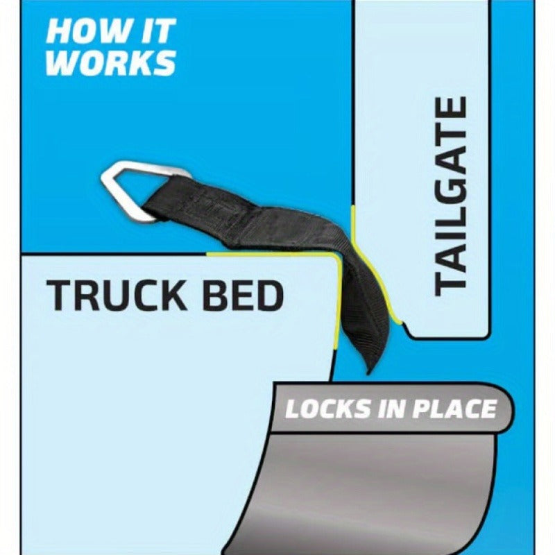 EZ Bed Anchor - Heavy Duty Truck Bed Tail Anchor with 100 Lbs of Pull Strength, Secure Cargo Straps, Ratchet Straps, Tie-Down Straps - Suitable for Pickup Trucks, Trailers, Suvs - Easy Installation, Truck Bed Additions, Trailer Additions