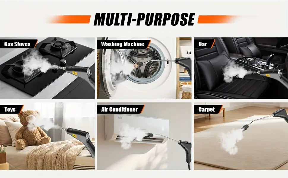 High-Pressure Steam Cleaner, Portable High-Temperature Bathroom Steam Cleaner With 3 Brush Heads, Household Steam Cleaner For Kitchen Furniture Home Car Cleaning, The Perfect Gift For Mom - Mother'S Day Gift