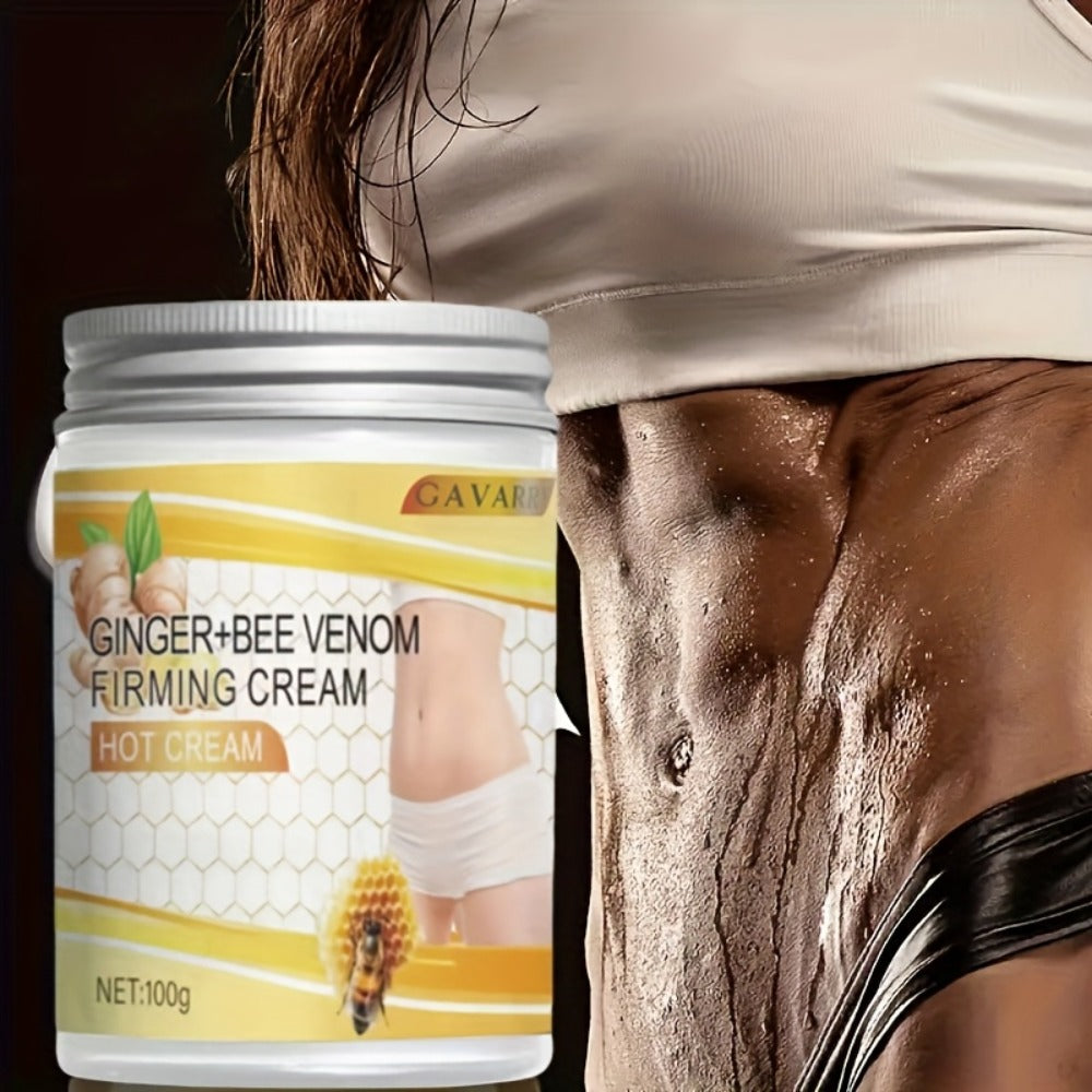 Body Firming Cream for Women - Ginger & Bee Venom Tightening Lotion with Glycerin, Aloe Vera & Vitamin E, Targets Abdomen Arms Legs Waist, All Skin Types, 2-Pack 3.52oz