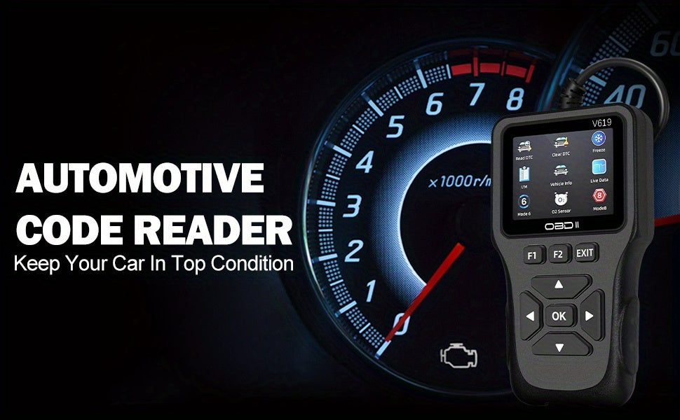 OBD2 Scanner Diagnostic Tool, Check Engine Code Reader OBD2 Scanner with Reset, Mode 6, Mode 8 & I/M Readiness, Auto Check Engine Light Car Diagnostic Scan Tool for All OBDII Car Since 1996