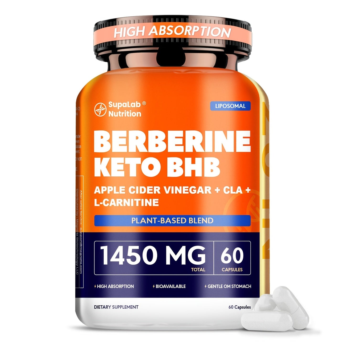 Herbal Weight Loss Capsules with White Kidney Bean & Berberine – Gut Health, Daily Energy & Body Reshape Diet Supplement for Women, 1 Month Supply