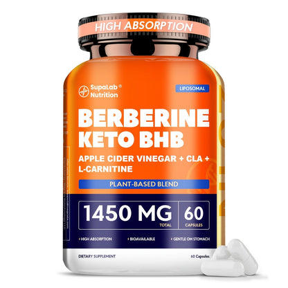 Herbal Weight Loss Capsules with White Kidney Bean & Berberine – Gut Health, Daily Energy & Body Reshape Diet Supplement for Women, 1 Month Supply