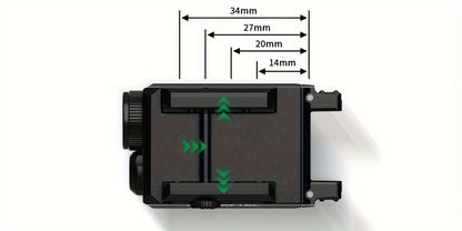 Pistol Light Laser Combo 500 Lumens – Green Red Blue Laser Sight, 5 Modes, USB-C Rechargeable, Fits Subcompact & Compact Handguns, Adjustable Rail Mount Weapon Light
