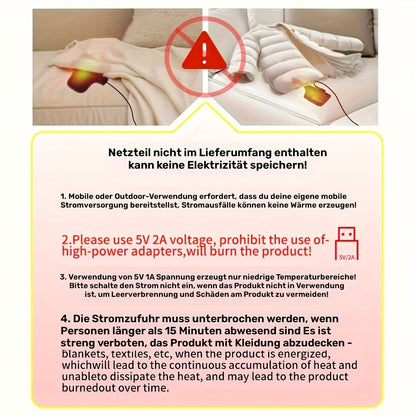 Heated Hip Massager with USB Electric Heat & Vibration – Compression Hip Groin Thigh Support Wrap for Spine & Anti-Cold Warmth, Polyester Fiber Hip Belt with Hook-and-Loop Closure