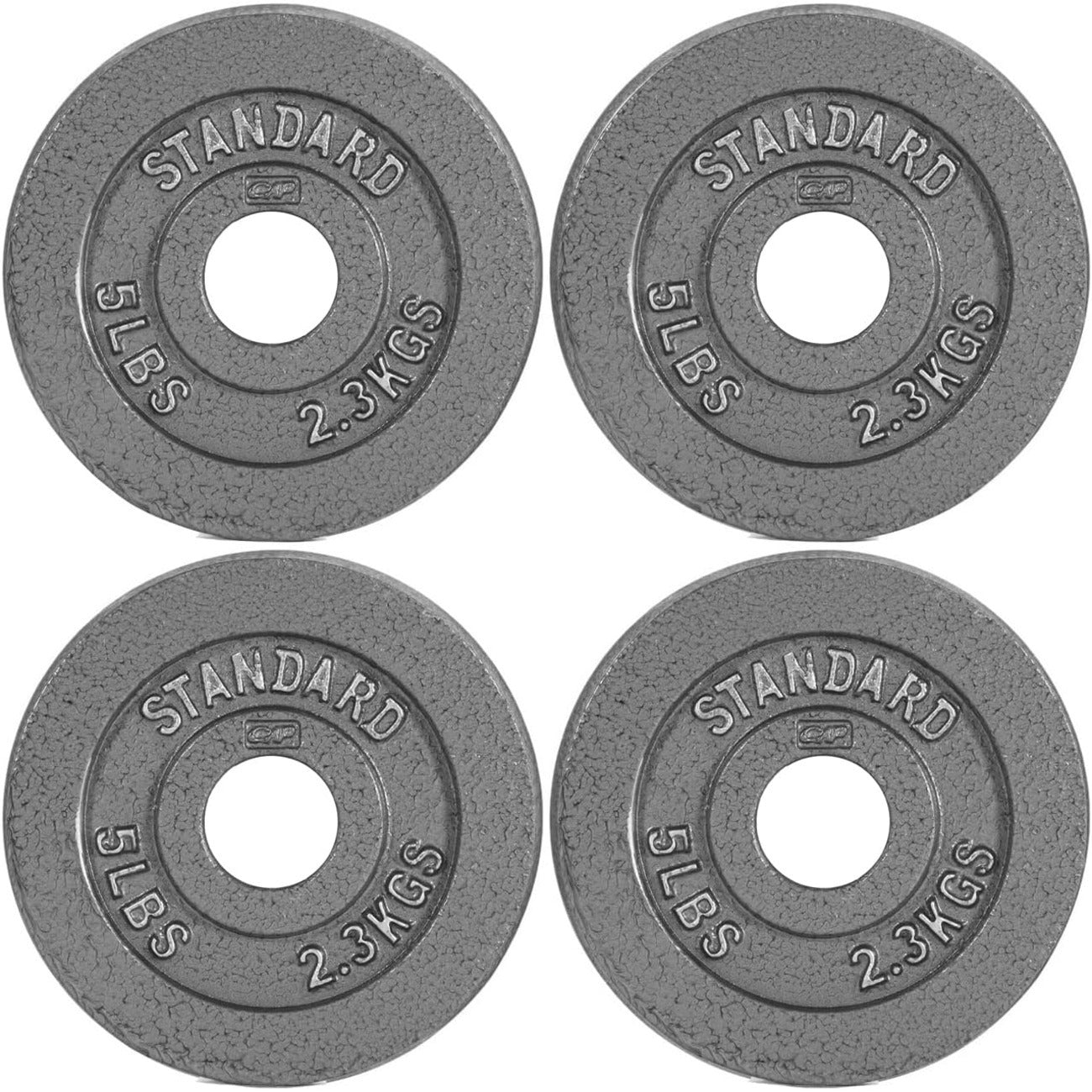 Cast Iron Weight Plates 2-Inch Standard Barbell Plates Solid Iron Gym Weights for Strength Training Weightlifting Bodybuilding Powerlifting Home Gym Multiple Sizes 2.5LB to 100LB