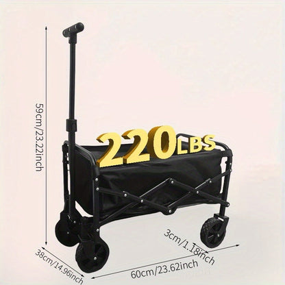 Heavy-Duty Folding Utility Cart 450LBS Iron Frame 800D Oxford No Assembly