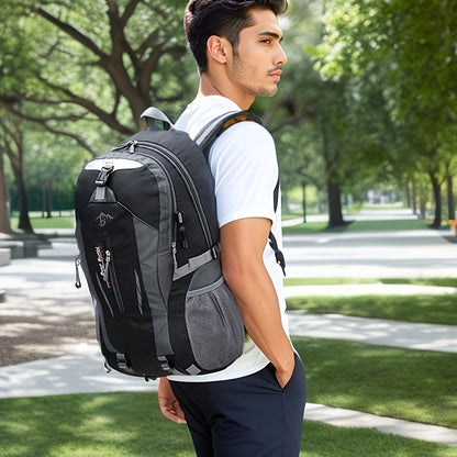 Hiking Daypack 25.5L Lightweight Oxford Backpack for Men Women with Laptop Compartment Torso Adjustment Outdoor Sport Cycling Travel Camping Backpack Red Blue Black Orange