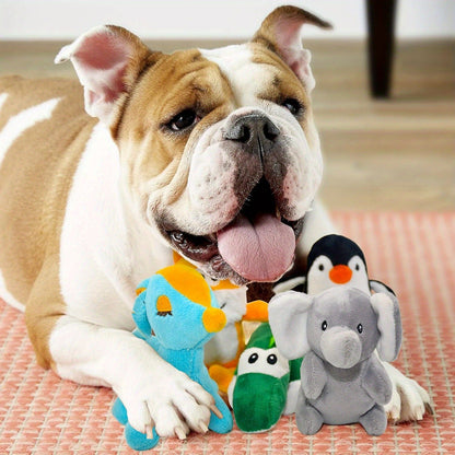 Dog Squeaky Toys 12 Pack Stuffed Animal Plush Puppy Toys with Gift Box – Soft Chew Toys for Small to Medium Dogs, Cute Teething Toys Set with Squeaker, Interactive Dog Toy Bundle