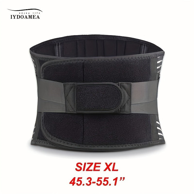 Lumbar Support Belt with 6 Stays & 16-Hole Mesh – Breathable Back Brace for Men Women, Anti-Skid Waist Support for Work, Sciatica & Lower Back Pain Relief