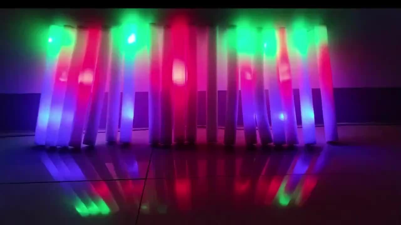 Foam Glow Sticks 100 Pack – Multicolor LED Flashing Light Sticks for Party Decoration, Christmas, Halloween, New Year, Weddings, Birthday, Concerts, Festivals, Nightclubs, Carnival & Outdoor Camping