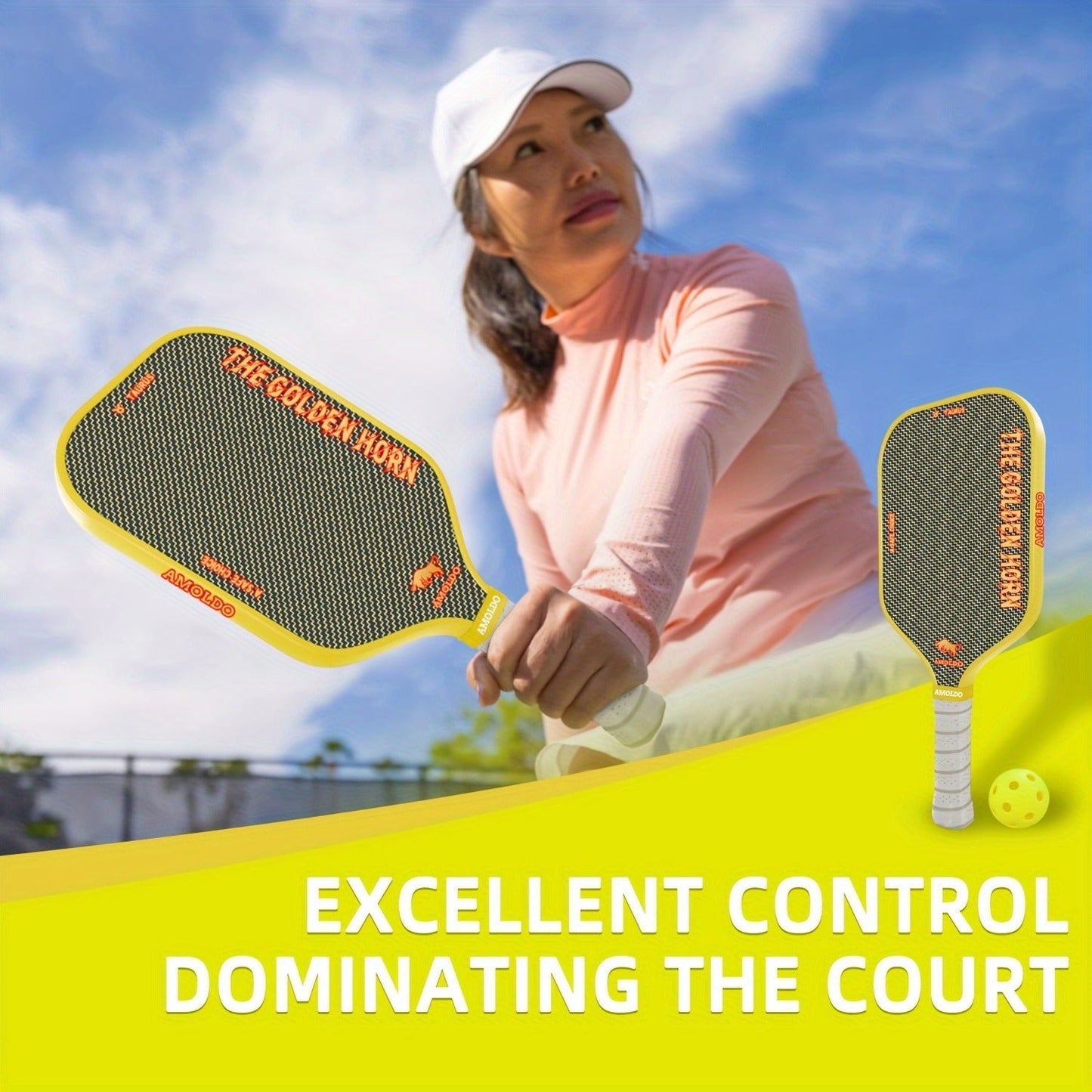 Titanium Pickleball Paddle 16mm Wire Woven Surface PP Honeycomb Core Hot Pressed Power Control Spin Pickleball Racket for Beginner Intermediate Advanced
