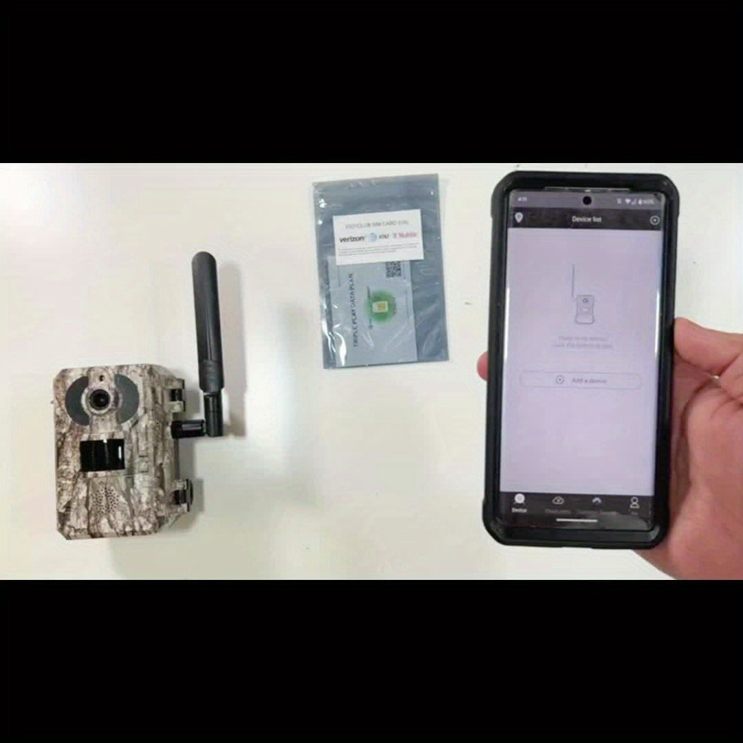 Solar Powered Trail Camera 4K Cellular - 4G LTE No WiFi, 0.2s Trigger, 82ft Night Vision, 120° Wide Angle, Built-in SIM Card for Hunting & Wildlife