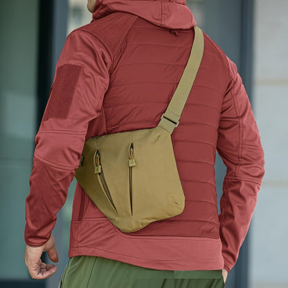 Anti-Theft Sling Bag Men Crossbody Chest Pack Oxford – Lightweight Shoulder Bag with Adjustable Strap, Multiple Compartments & Zipper, Left & Right Hand, Minimalist Travel Bag for Commuting, Hiking & Daily Use