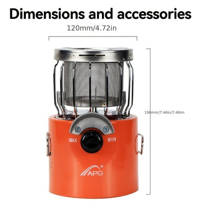 Portable Propane Radiant Heater 9000 BTU – Silent Outdoor Gas Heater with Regulator for Camping, Ice Fishing, Hunting & Emergency Use, Compact 6.15x5.35x5.35" Hand Warmer Stove, Great Gift Idea