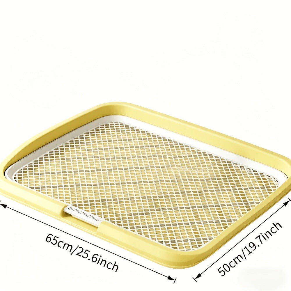 Indoor Dog Potty Tray with Removable Grating - Leak-Proof Puppy Training Toilet, Washable Pee Pad Holder for Apartments, Easy Clean Dog Bathroom, 7 Colors, Small & Large Sizes