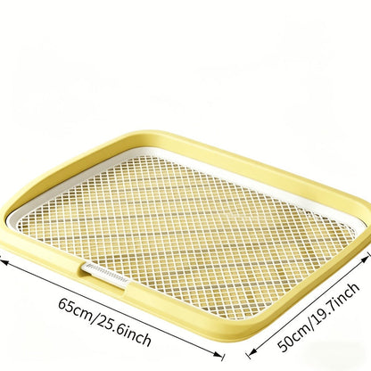 Indoor Dog Potty Tray with Removable Grating - Leak-Proof Puppy Training Toilet, Washable Pee Pad Holder for Apartments, Easy Clean Dog Bathroom, 7 Colors, Small & Large Sizes