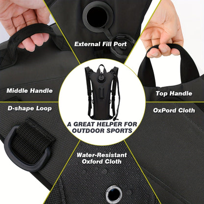 Water Bladder Backpack with 3L & 101.44oz BPA-Free Bladder – Oxford Cloth Hydration Pack for Hiking, Camping & Outdoor Adventures, Multiple Colors Available