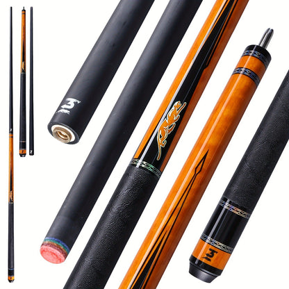 Carbon Fiber Pool Cue Stick 58 Inch - Low Deflection Billiard Cue with 12.5mm Tip, 3/8x8 Pin Joint, Leather Grip & Vacuum Quick Connector, Professional Billiards Stick for Accurate Ball Control