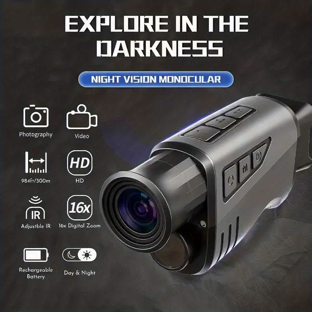 Night Vision Monocular 10x40 IR – 16x Digital Zoom, 32GB Card