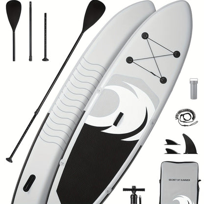 SUP Board 6 Inch Thick 120"x30" – Inflatable Stand Up Paddle Board 375lbs, 2+1 Fin Setup, Full Accessories Kit for Adults Youth Fishing Yoga Surfing Kayak
