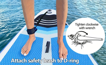 Inflatable Stand Up Paddle Board SUP Yoga Board 124'' x 31'' Wide Stance Non-Slip Deck with Paddle Pump Leash Carry Bag for Teens Adults Beginners