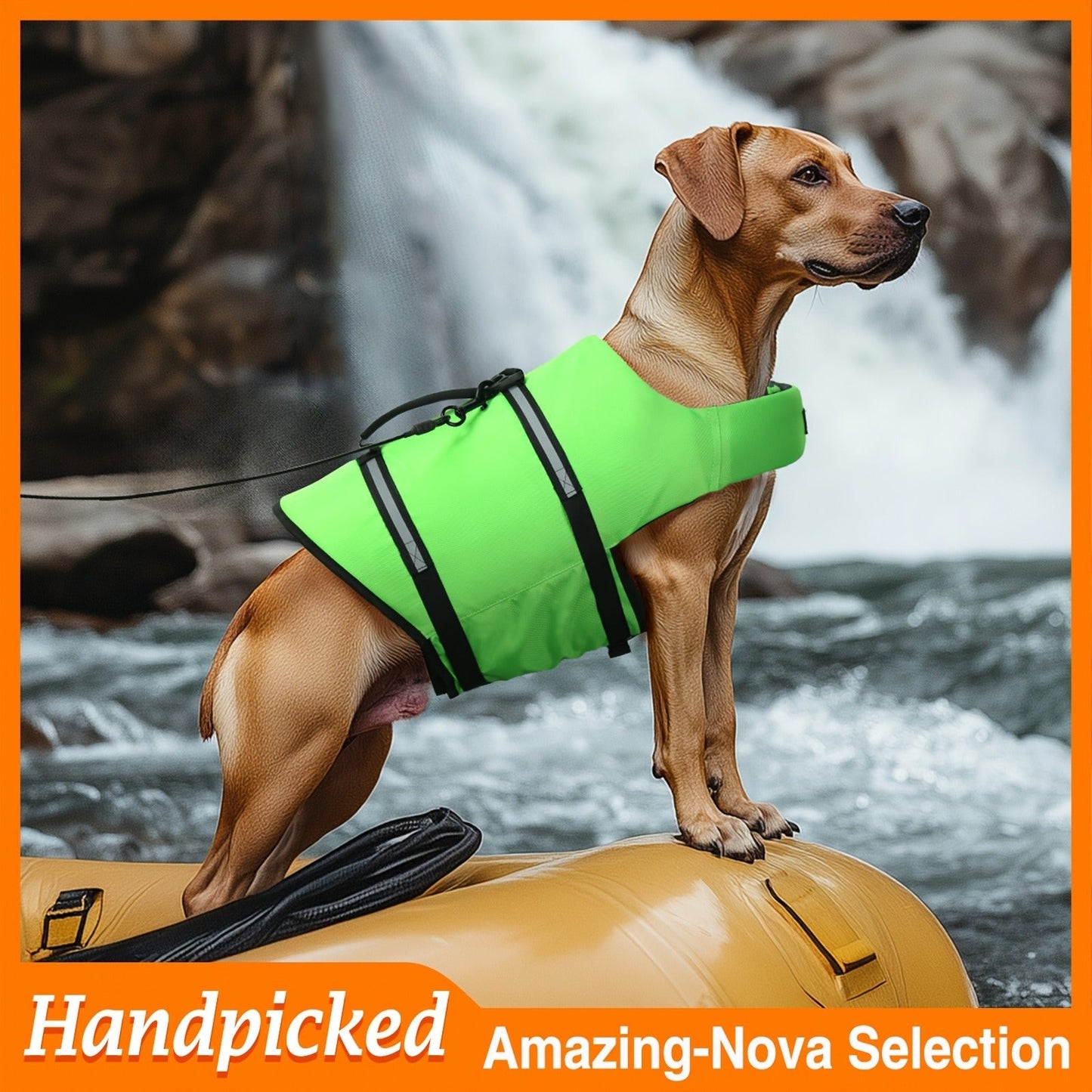 Dog Life Jacket Ripstop Swim Vest with Handle – Buoyancy Flotation Dog Life Vest for Swimming, Boating & Water Safety, Sizes XS to XL, 6 Bright Colors for Small Medium Large Dogs