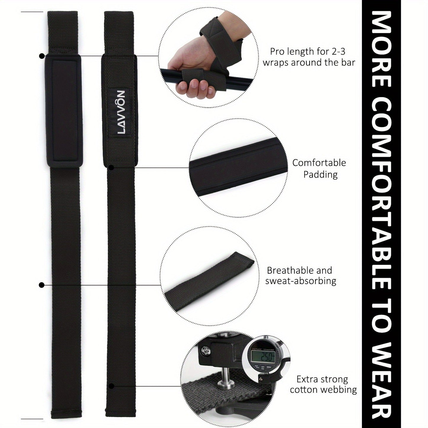 Barbell Squat Pad Set with Wrist Straps & Ankle Straps – Thick Anti-Slip Foam Bar Pad for Hip Thrusts, Squats & Lunges, Weightlifting Neck Cushion for Men Women