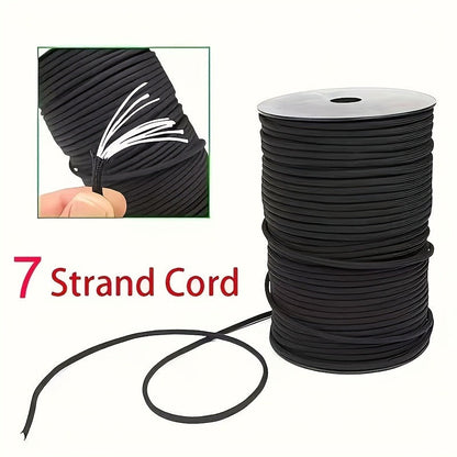 Paracord Tent Rope 7-Core Multi-Purpose Outdoor Rope – 100ft / 164ft / 328ft Camping Guy Line, Tent Tie-Down, Hanging Rope, Bracelet & Keychain Cord – Durable Vivid Design