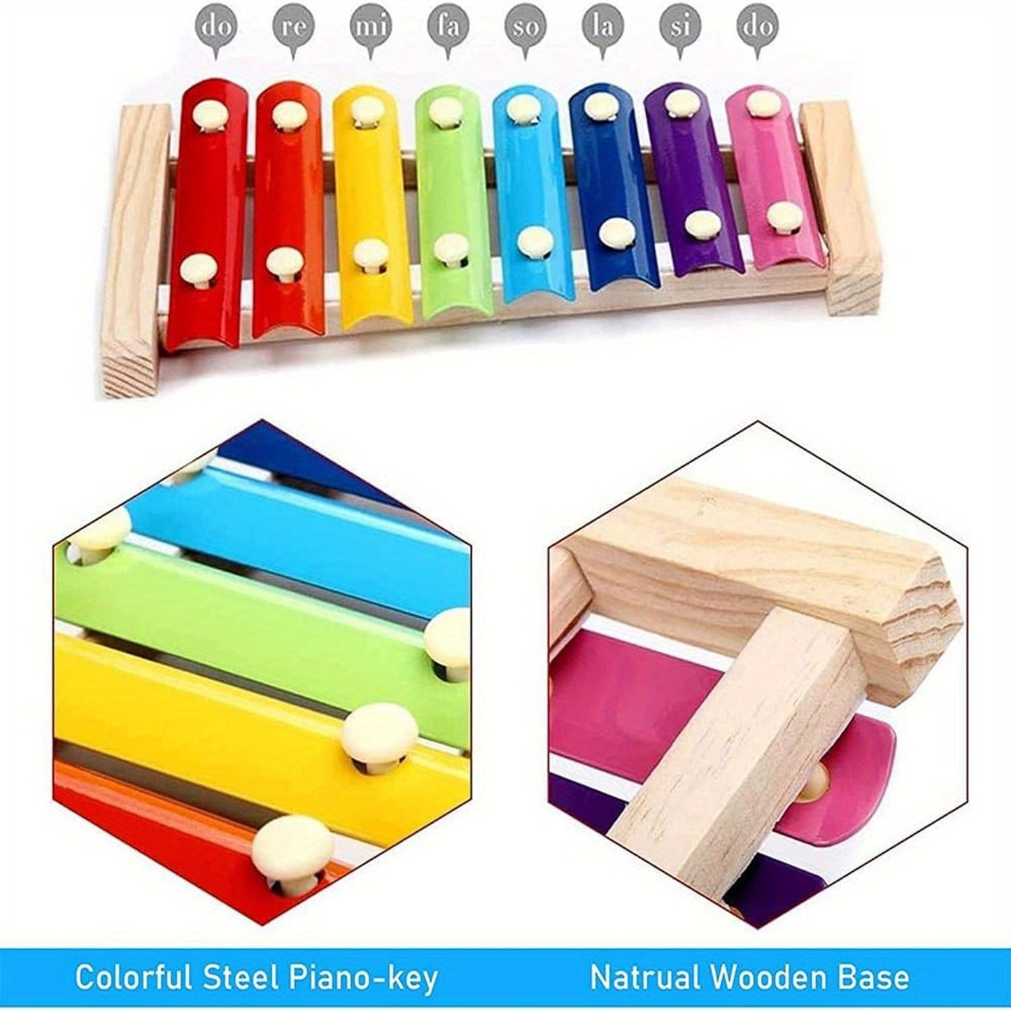 Chicken Coop Toys Set – Xylophone, Swing, Mirror, Step Ladder & Pecking Toys for Hens, Wood & Colorful Bead Enrichment Accessories for Backyard Chickens & Parrots, 5pcs or 9pcs