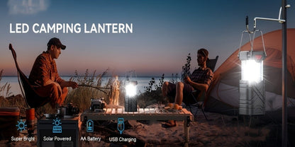 IPX5 Waterproof Camping Lantern 4 & 8 Pack – Rechargeable LED, 1200mAh Solar & USB, 3 Power Ways, Hurricane Flashlight Lantern for Emergency, Power Outage & Outdoor Camping