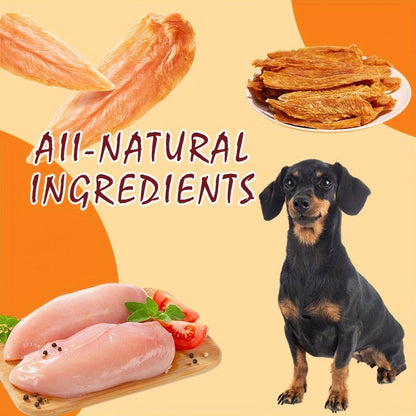 Chicken Jerky Treats for Dogs and Cats – High Protein Chicken Breast Slices, Grain-Free Dental Chews & Training Rewards for Puppies Kittens Adult Dogs Cats, Healthy Natural Pet Snacks